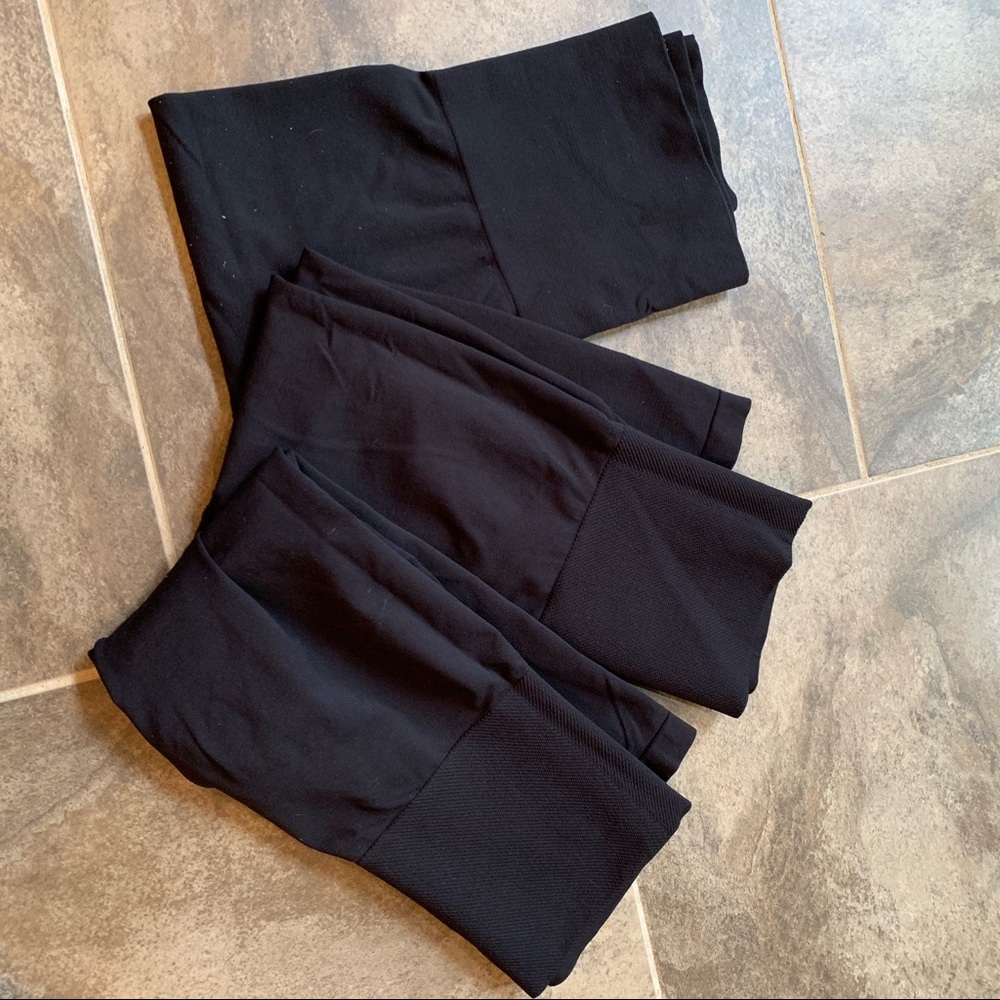 3 pairs large seamless black leggings